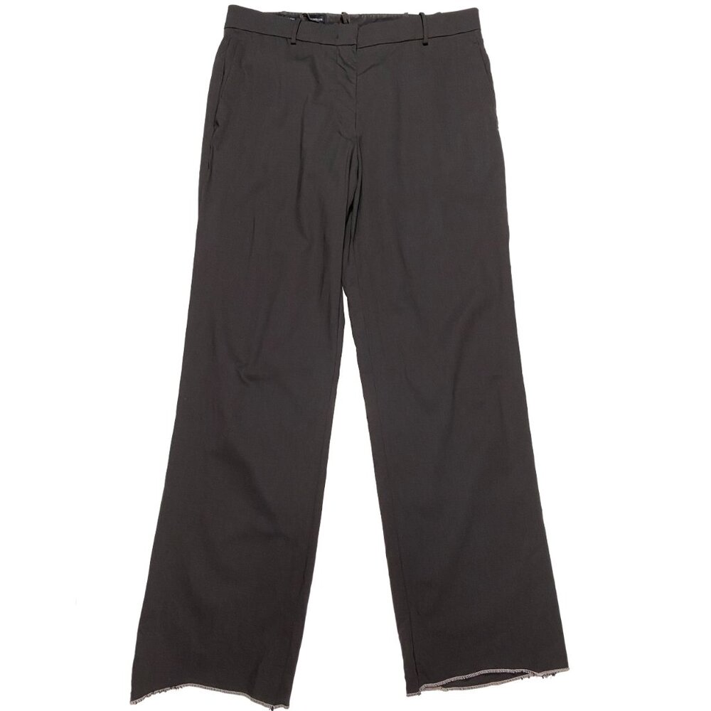 Jil Sander Relaxed Fit Wool Trousers Dark Gray / Brown mens size 32x29 / EU 40